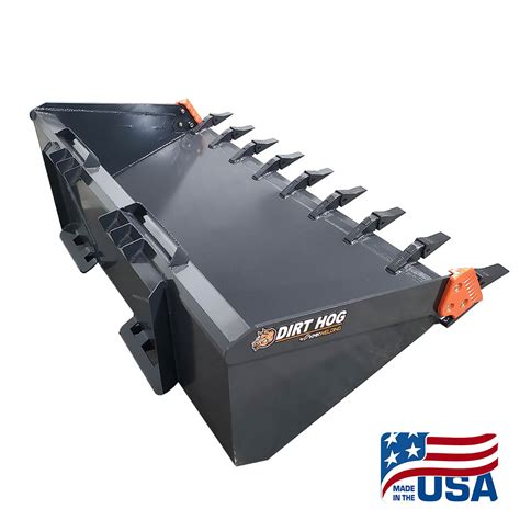 skid steer bucket top brace|80” Severe Duty Dirt Hog Skid Steer Dirt Bucket with Teeth for .